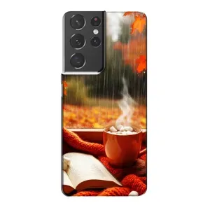Чехол с принтом «Кофе и дождь» для Samsung Galaxy S21 Plus
