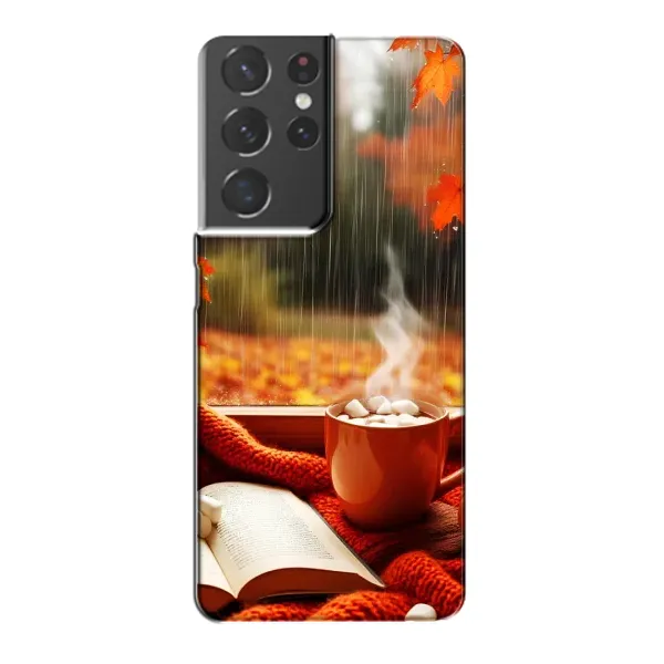 Чехол с принтом «Кофе и дождь» для Samsung Galaxy S21 Plus Чехол с принтом «Кофе и дождь» для Samsung Galaxy S21 Plus