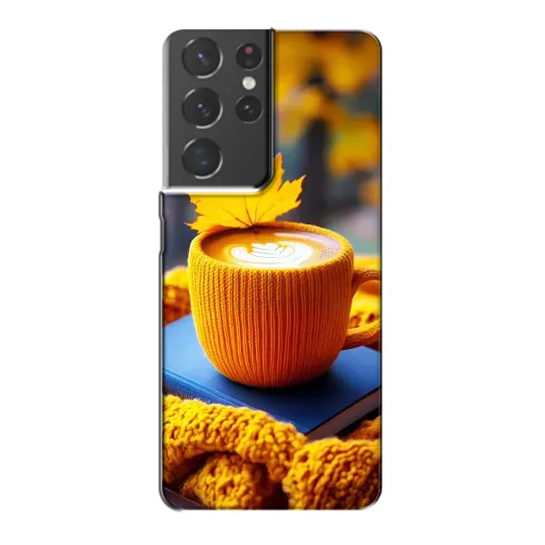Чехол с принтом «Кофе на желтом пледе» для Samsung Galaxy S21 Plus Чехол с принтом «Кофе на желтом пледе» для Samsung Galaxy S21 Plus