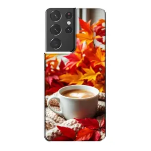 Чехол с уникальным дизайном «Осень с кофе» для Samsung Galaxy S21 Plus
