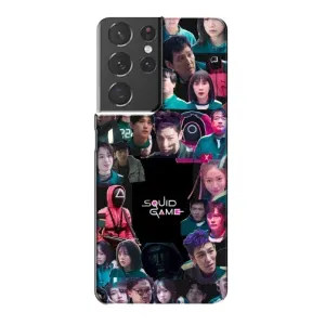 Чехол Гра в кальмара для Samsung Galaxy S21 Plus (Коллаж Игра кальмара)