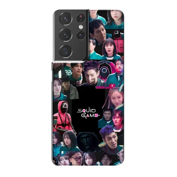Чехол с принтом «Коллаж Игра кальмара» для Samsung Galaxy S21 Plus