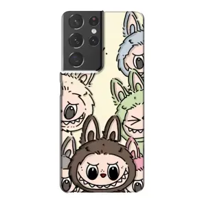 Чехол с Лабубу на Samsung Galaxy S21 Plus (Золотая обезьяна Bored Ape)