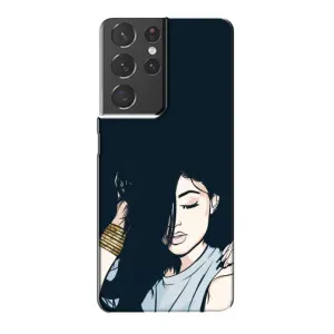 Чохол з друком для Samsung Galaxy S21 Plus - (Мода) (AlphaPrint) (Гарна дівчина)