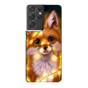 Чохли з картинкою Лисичка для Samsung Galaxy S21 Plus (VPrint) (Лисичка в гірляндах)