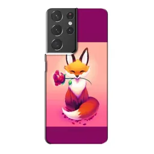 Чохли з картинкою Лисичка для Samsung Galaxy S21 Plus (VPrint) (Лиса з трояндою)