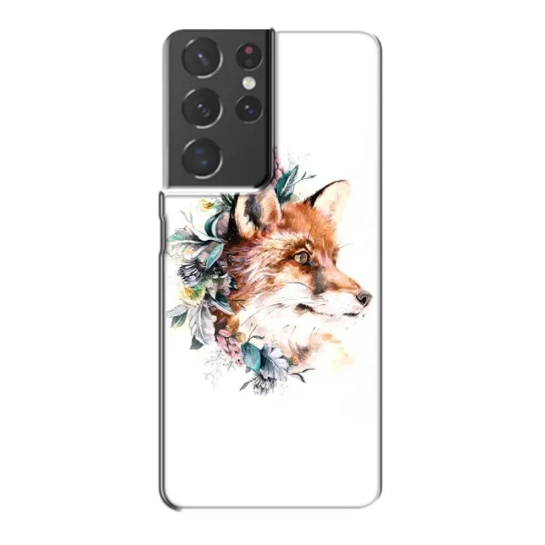 Чехол с принтом «Лисичка в цветочках» для Samsung Galaxy S21 Plus