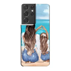 Чохол з друком для Samsung Galaxy S21 Plus - (Мама з дитинкою) (AlphaPrint) (Мама з донькою)