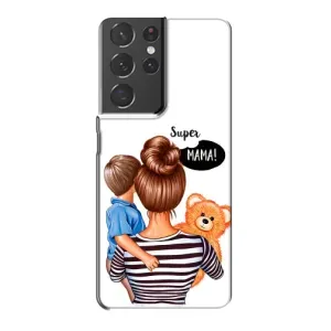 Чохол з друком для Samsung Galaxy S21 Plus - (Мама з дитинкою) (AlphaPrint) (Мама з синочком)