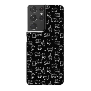 Чохол з принтом для Samsung Galaxy S21 Plus (AlphaPrint) Модні коти (Маленькі котики)