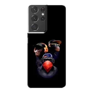 Чохол з Мавпами Samsung Galaxy S21 Plus - (AlphaPrint) (Три мавпи)