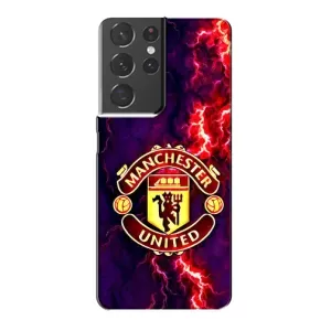 Чохол Манчестер Юнайтед для Самсунг Галаксі S21 Plus (AlphaPrint) (вогняний Манчестер)