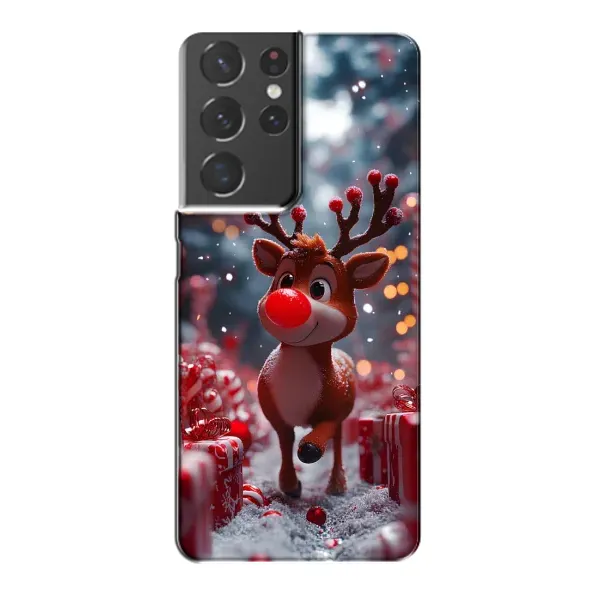 Чехол с принтом «Олень среди подарков» для Samsung Galaxy S21 Plus