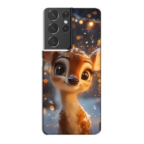Чехол с принтом «Олененок среди гирлянд» для Samsung Galaxy S21 Plus
