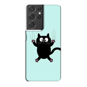 Чохол з принтом для Samsung Galaxy S21 Plus (AlphaPrint) Модні коти (Падаючий кіт)