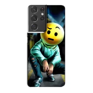 Чохол для Самсунг Галаксі S21 Plus - (AlphaPrint) з принтом (ТОП продажів) (Хлопець смайл)
