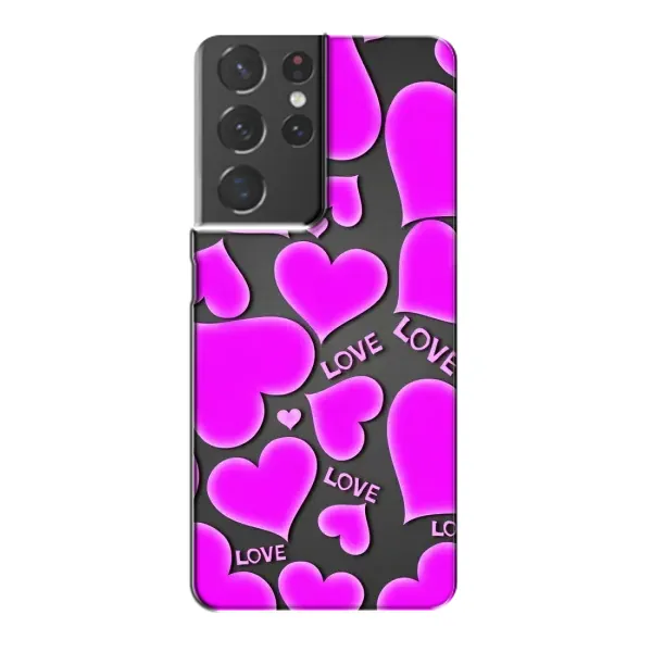 Чехол с принтом «Pink hearts» для Samsung Galaxy S21 Plus Чехол с принтом «Pink hearts» для Samsung Galaxy S21 Plus