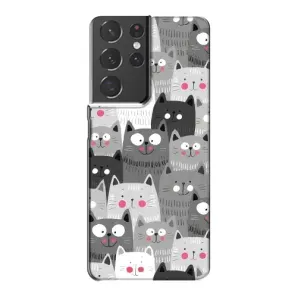 Чохли з Котиками для Samsung Galaxy S21 Plus (VPrint) (Мальовані котики)