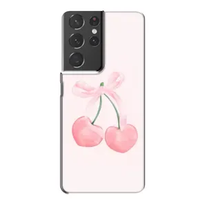 Чехол с розовым рисунком для Samsung Galaxy S21 Plus (Розовые вишни)