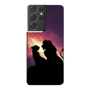 Чохол з принтом «Силует Сімба і Налу» для Samsung Galaxy S21 Plus