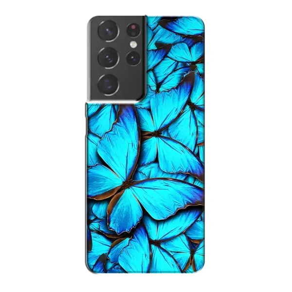 Чехол с принтом «Синие бабочки» для Samsung Galaxy S21 Plus Чехол с принтом «Синие бабочки» для Samsung Galaxy S21 Plus