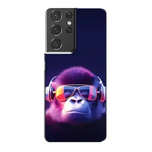 Чохол з Мавпами Samsung Galaxy S21 Plus - (AlphaPrint) (Стильна мавпа)