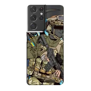 Чехлы с картинкой ЗСУ для Samsung Galaxy S21 Plus (AlphaPrint) (Воїн ЗСУ)