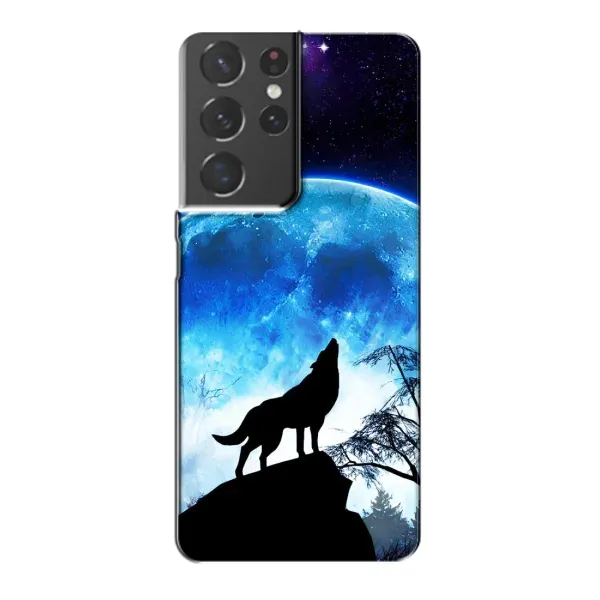 Чехол с принтом «Волк на луну» для Samsung Galaxy S21 Plus Чехол с принтом «Волк на луну» для Samsung Galaxy S21 Plus