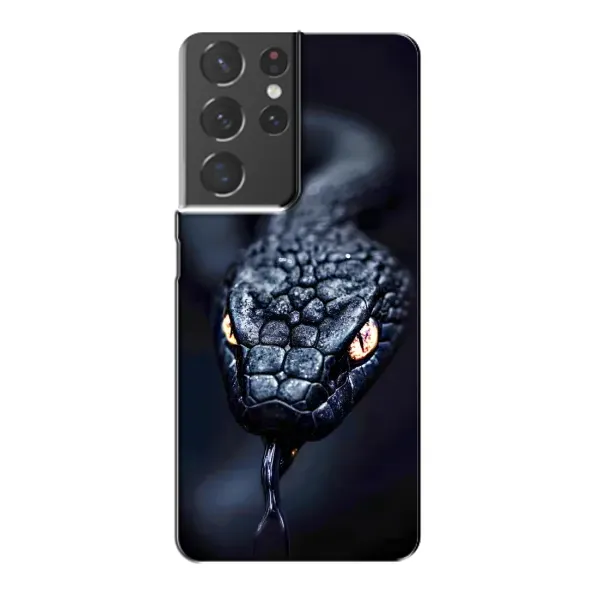 Чехол с принтом «Черная змея» для Samsung Galaxy S21 Plus