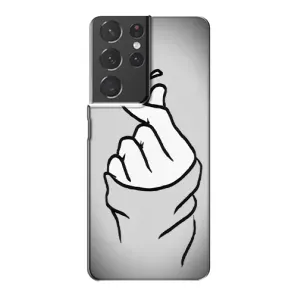 Чохол з принтом для Samsung Galaxy S21 Plus (AlphaPrint - Знак сердечка) (Значок Love)
