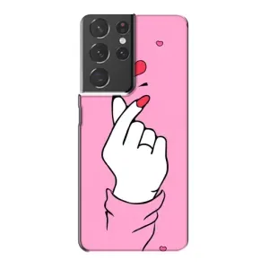 Чохол з принтом для Samsung Galaxy S21 Plus (AlphaPrint - Знак сердечка) (Знак Love)