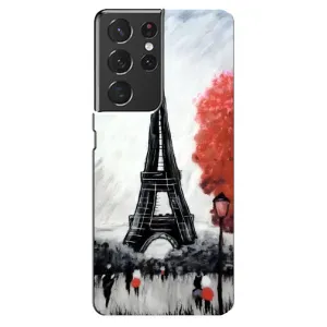 Чохол Ейфелева Вежа Samsung Galaxy S21 ultra - (AlphaPrint) (Вежа в Парижі)