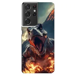 Чохол з картинкою 'Хижаки' для Samsung Galaxy S21 ultra (Вогняний динозавр)