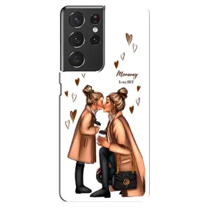 Чохол з друком для Samsung Galaxy S21 ultra - (Мама з дитинкою) (AlphaPrint) (Донька і мама)