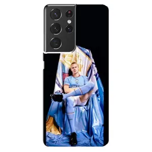 Чехлы с футболистом Ерлинг Холанд для Samsung Galaxy S21 ultra (AlphaPrint) (футболист Холанн)