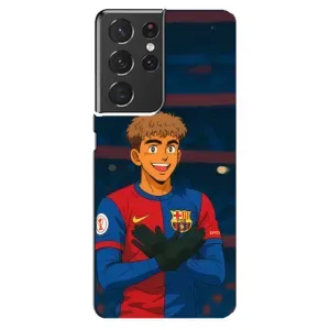 Чехол с футболистом Ламин Ямаль Samsung Galaxy S21 ultra (Футболист Ямаль)