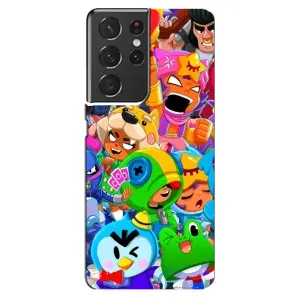 Чохол з принтом «Герої Бравл Старс» для Samsung Galaxy S21 ultra