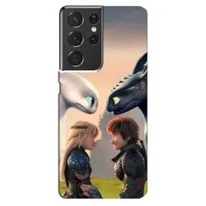 Чехол как приручить дракона на Samsung Galaxy S21 ultra (Иккинг и Астрид)