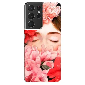 Чехлы (ART) Цветы на Samsung Galaxy S21 ultra (VPrint) (Глаза в цветах)