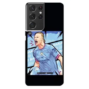 Чехлы с футболистом Ерлинг Холанд для Samsung Galaxy S21 ultra (AlphaPrint) (гол Эрлинг Холланд)