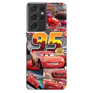 Силиконовый чехол Маквин для Samsung Galaxy S21 ultra (Коллаж Молния Маквин)