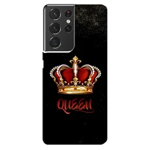 Чехол с Короной Самсунг S21 Ультра - (AlphaPrint) (Корона короля)