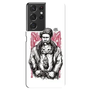 Чехлы для Samsung Galaxy S21 ultra с принтом Тараса Шевченко (AlphaPrint) (Козак Шевченко)