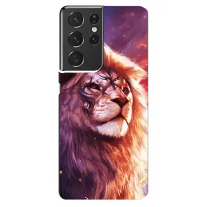 Чохол з картинкою ЛЕВ для Samsung Galaxy S21 ultra (VPrint) (Красочний Лев)