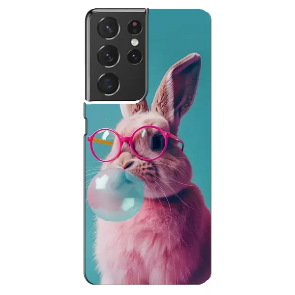 Чохол з принтом «Кролик в окулярах» для Samsung Galaxy S21 ultra