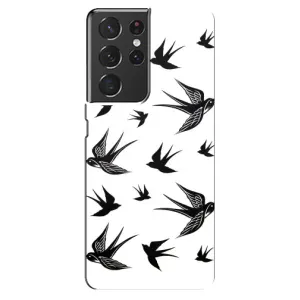 Чохол з пташками на Samsung Galaxy S21 ultra (VPrint) (Ластівки)
