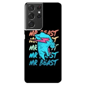 Чехлы Мистер Бист для Самсунг S21 Ультра (logo Mr beast)
