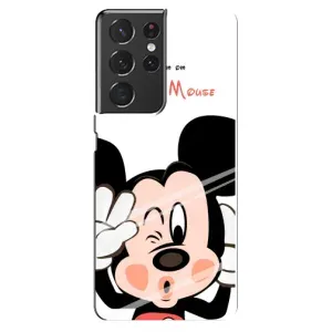 Эксклюзивный чехол для Samsung Galaxy S21 ultra (AlphaPrint - Мультяшные) (Маус Микки)