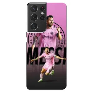 Чехлы для Самсунг S21 Ультра - Лео Месси Маями (Messi Miami)