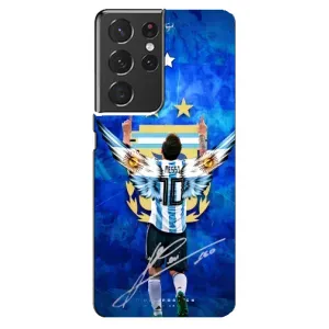 Чехлы для Samsung Galaxy S21 ultra (Leo чемпион) (AlphaPrint) (Месси сборная)